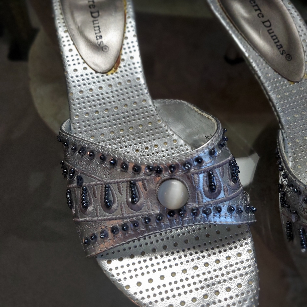 LIKE NEW Pierre Dumas Embellished Sandal - Picture 2 of 6